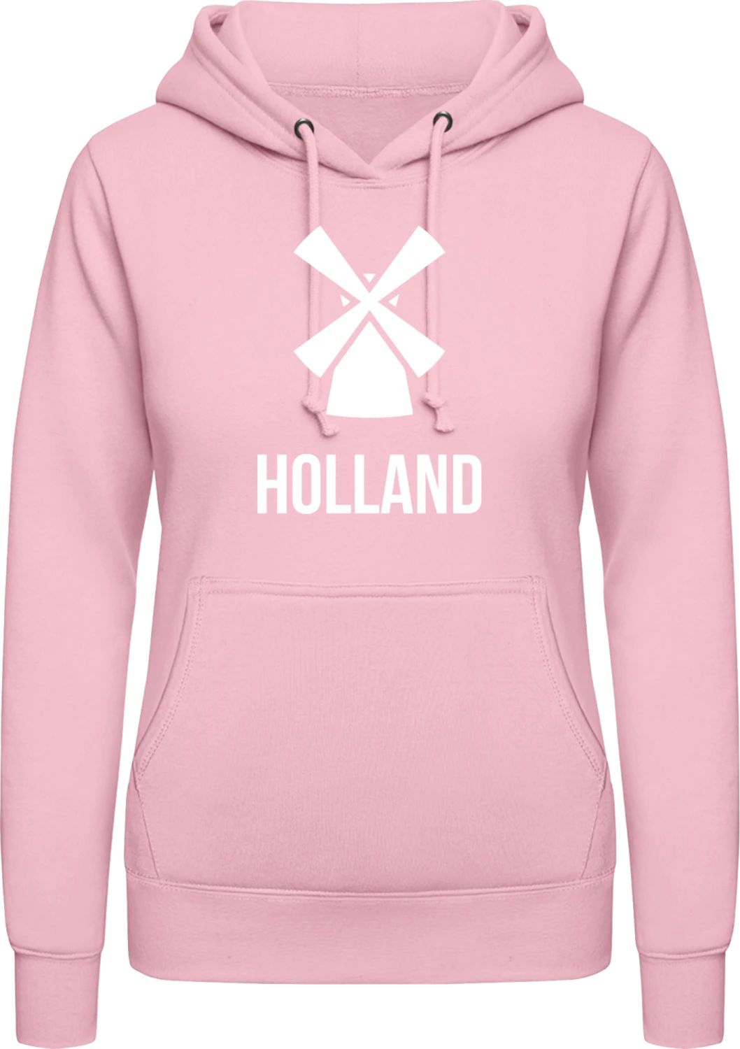 Holland windmolen - Baby pink AWDis ladies hoodie - Front