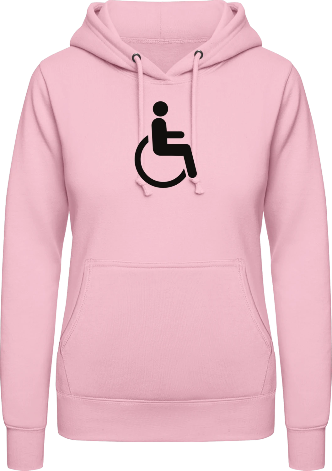 Rollstuhl - Baby pink AWDis ladies hoodie - Front