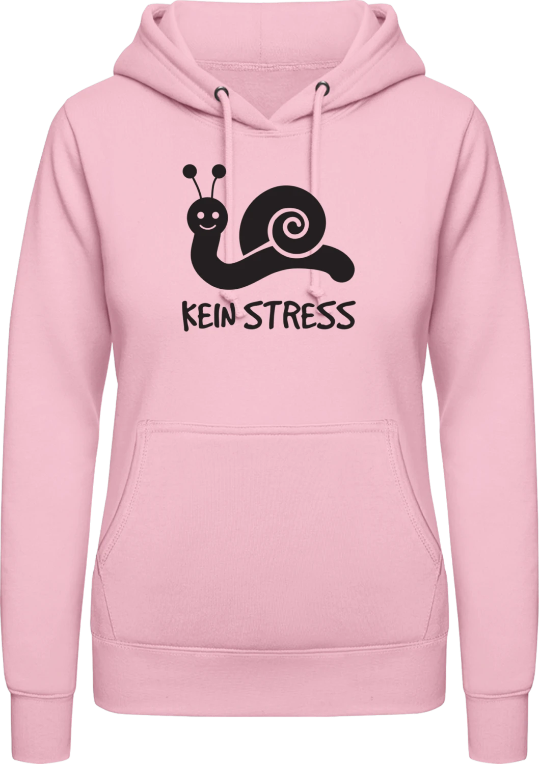 Kein Stress Schneckentempo - Baby pink AWDis ladies hoodie - Front