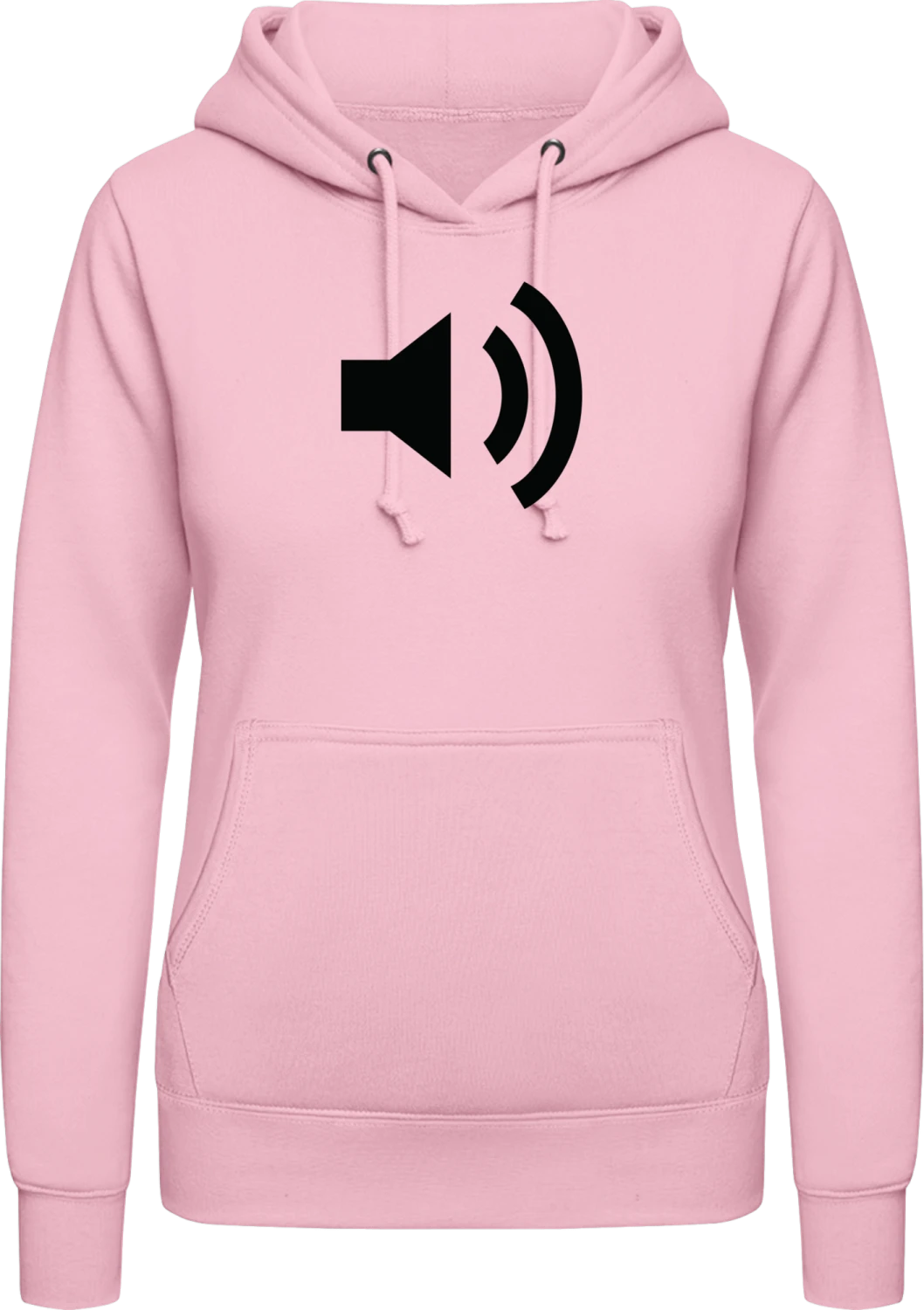 Loudspeaker - Baby pink AWDis ladies hoodie - Front