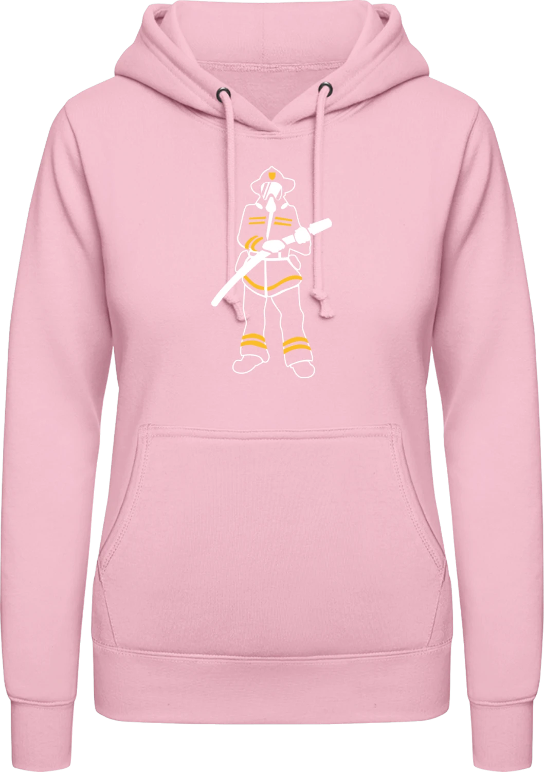 Feuerwehrmann - Baby pink AWDis ladies hoodie - Front