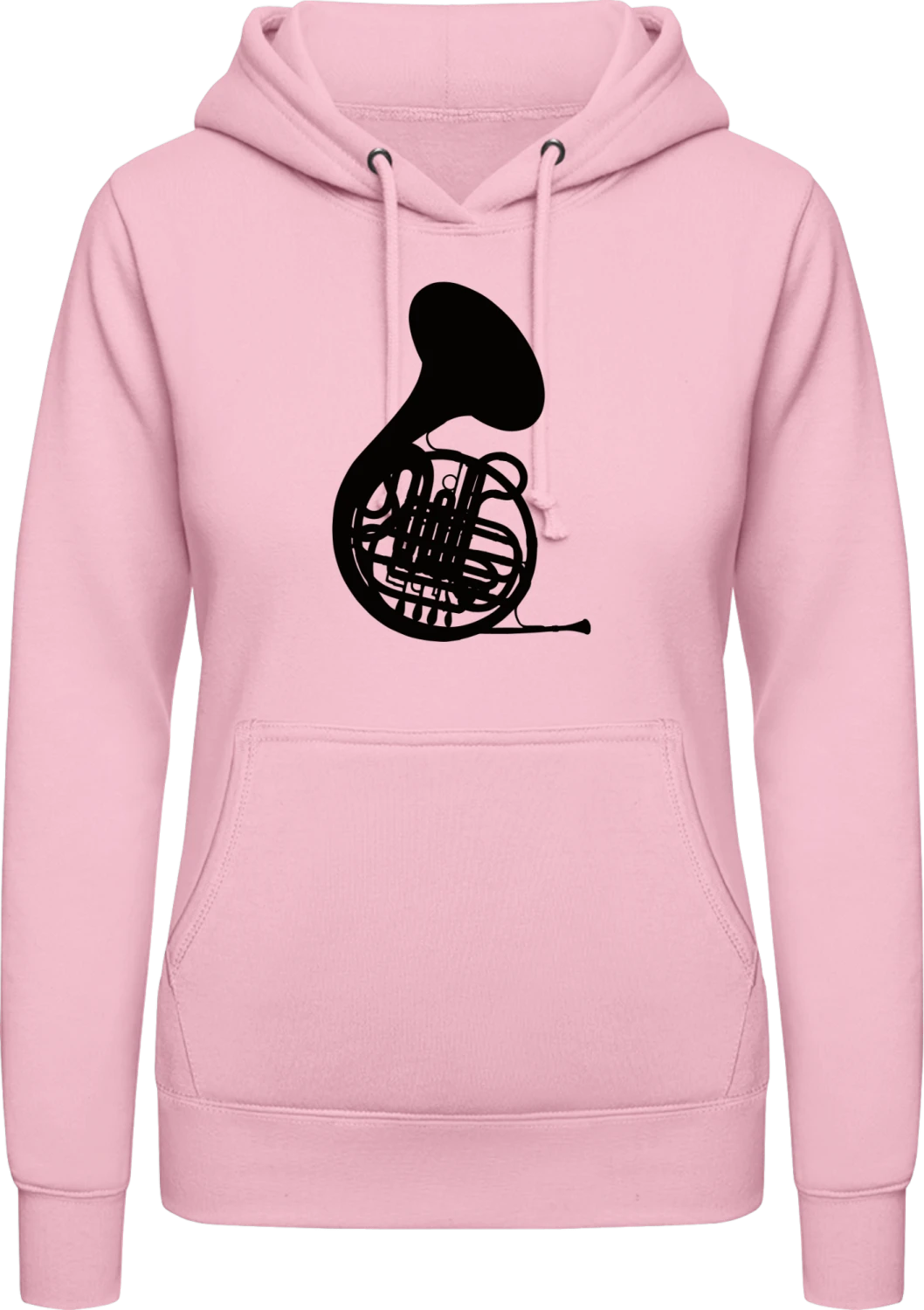 Waldhorn - Baby pink AWDis ladies hoodie - Front