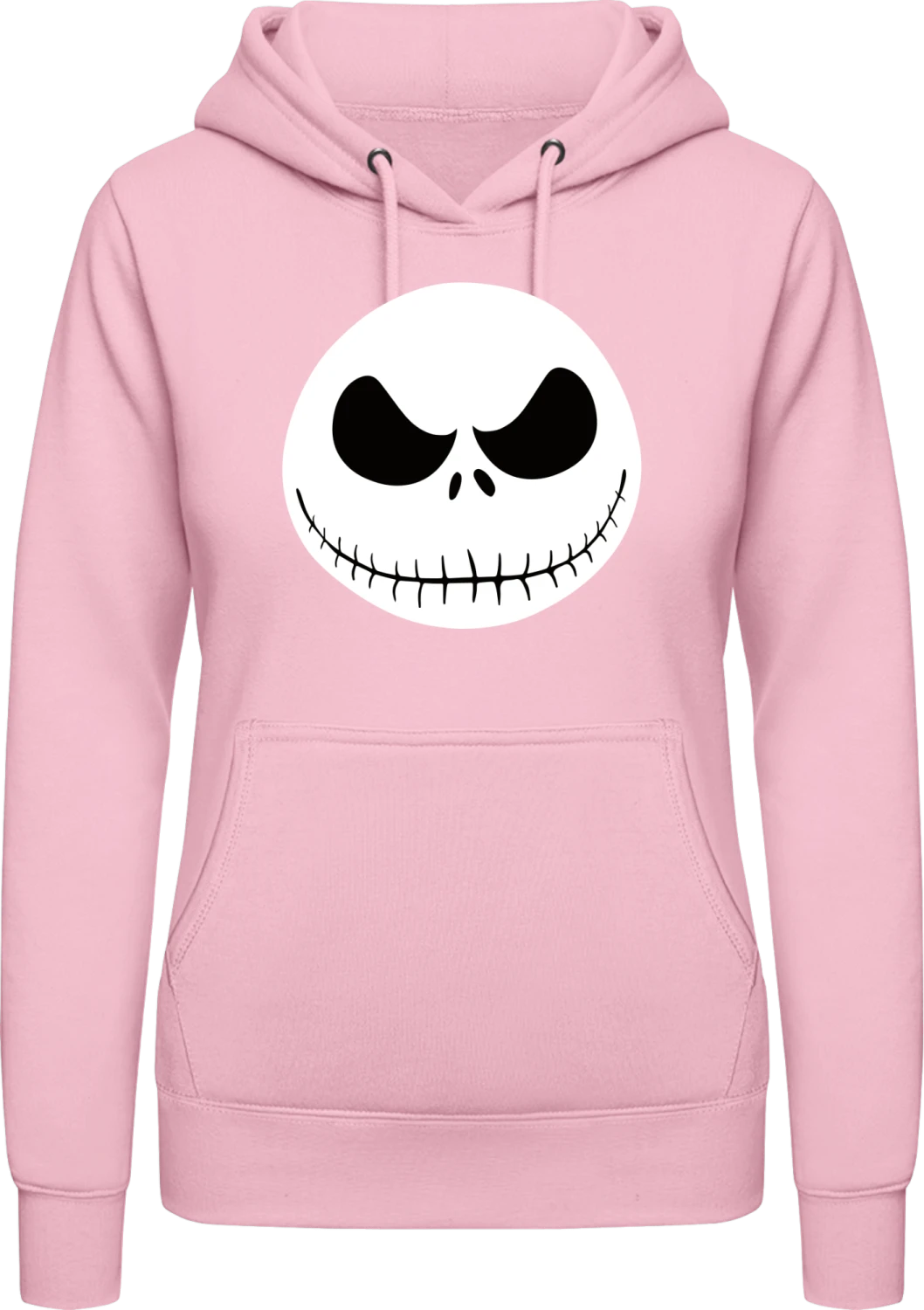 Nightmare before Christmas Jack - Baby pink AWDis ladies hoodie - Front