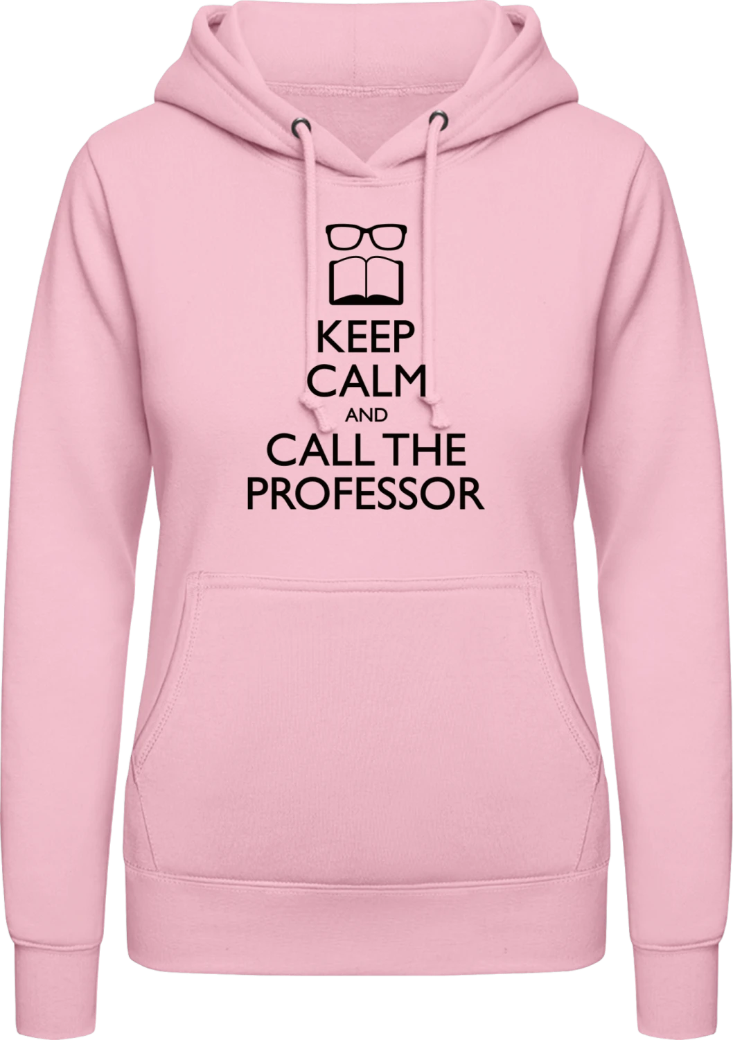 Keep Calm And Call The Professor - Baby pink AWDis ladies hoodie - Front