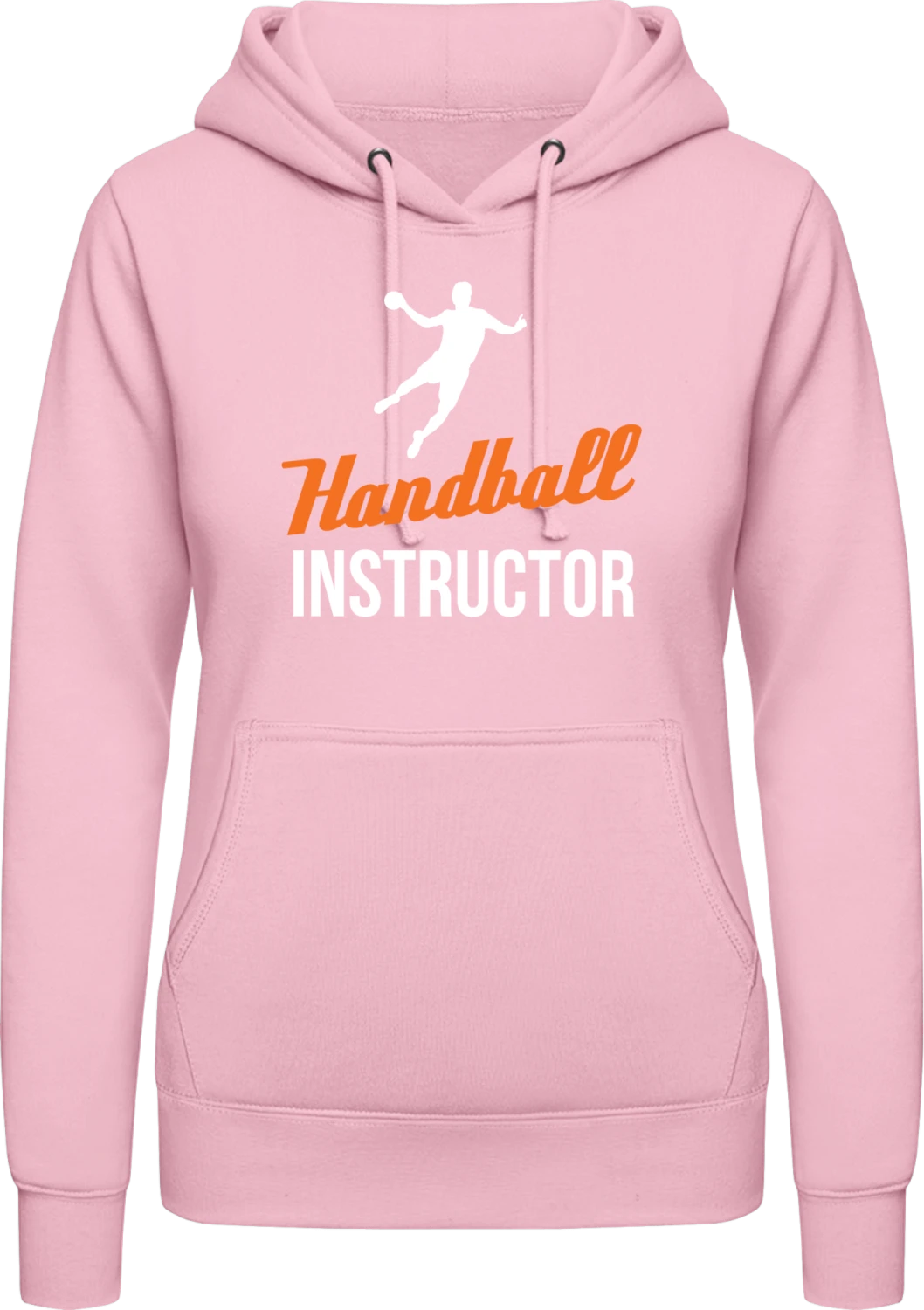 Handball Instructor - Baby pink AWDis ladies hoodie - Front