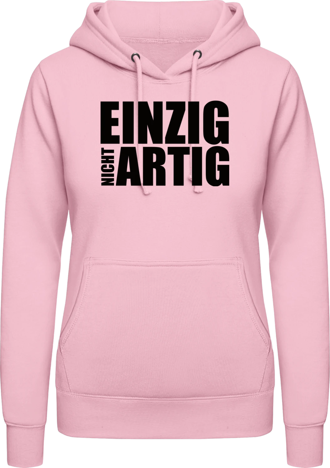 Einzig nicht artig Einzigartig - Baby pink AWDis ladies hoodie - Front