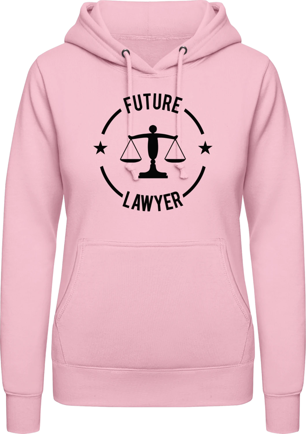 Future Lawyer - Baby pink AWDis ladies hoodie - Front