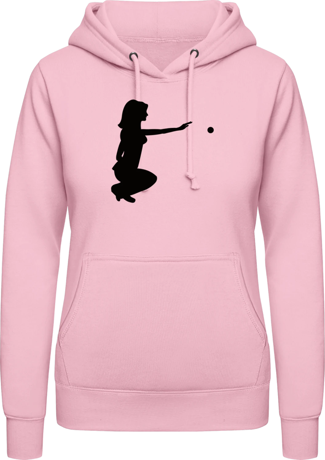 Boule Woman - Baby pink AWDis ladies hoodie - Front