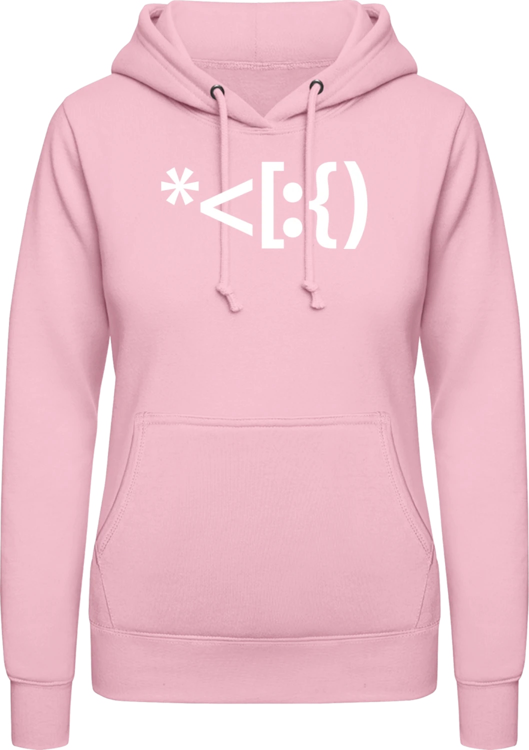 Geek Emoticons Santa Claus - Baby pink AWDis ladies hoodie - Front