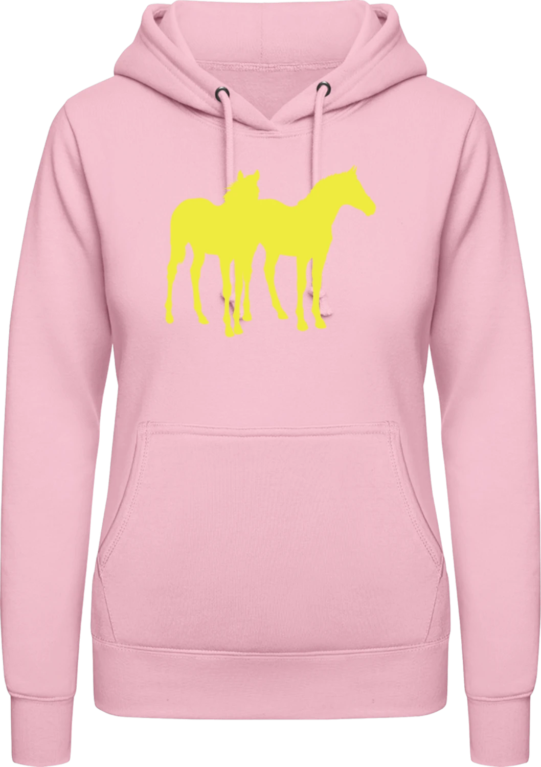 Pferde - Baby pink AWDis ladies hoodie - Front