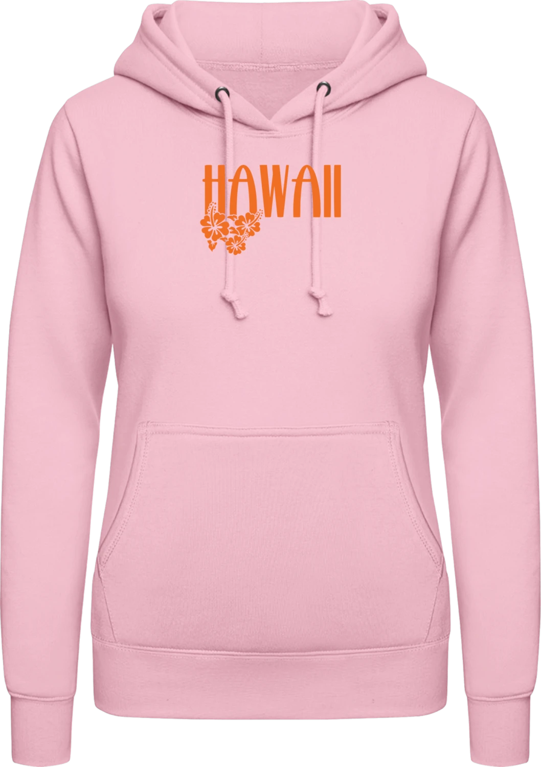 Hawaii - Baby pink AWDis ladies hoodie - Front