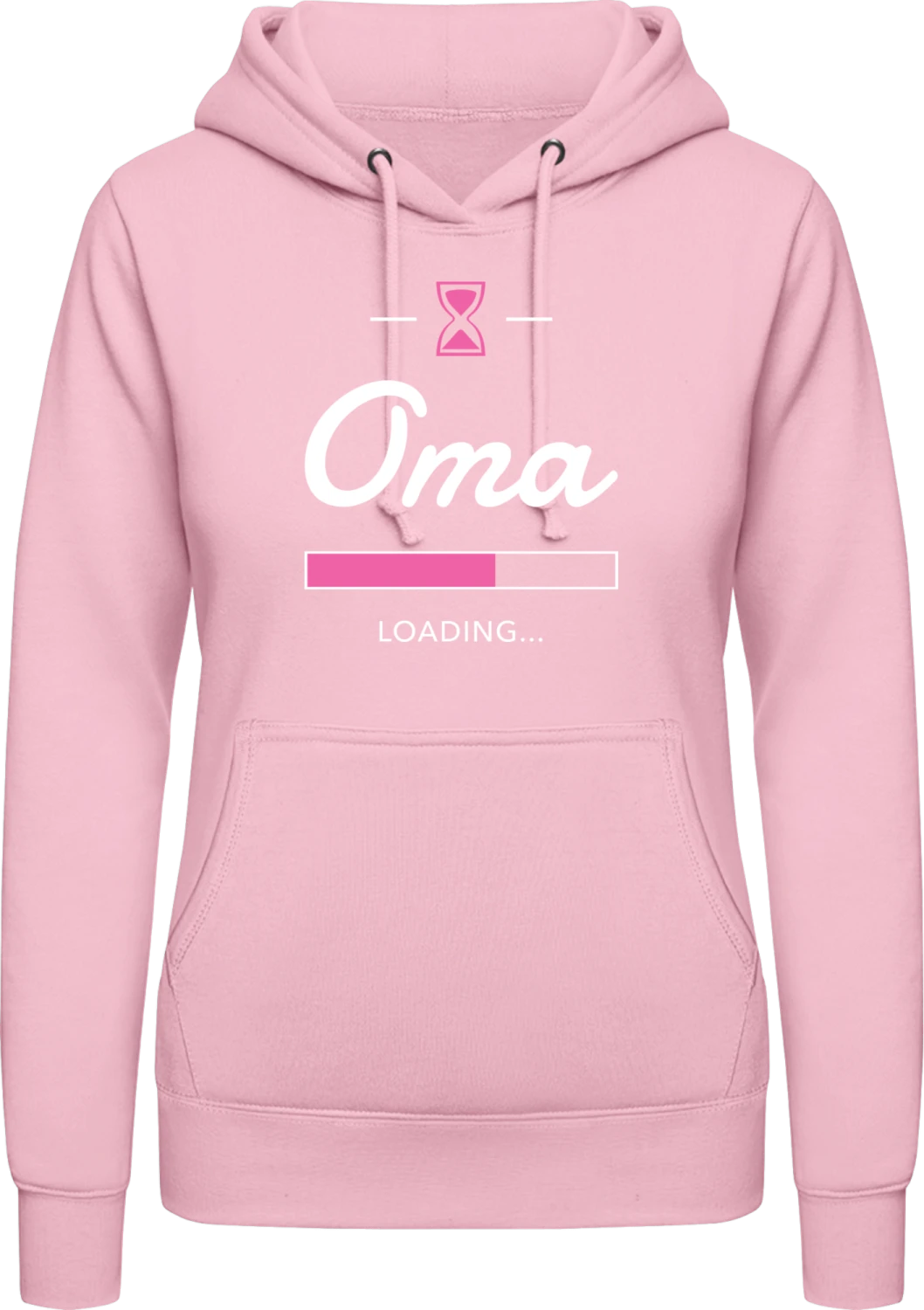 Loading Oma - Baby pink AWDis ladies hoodie - Front