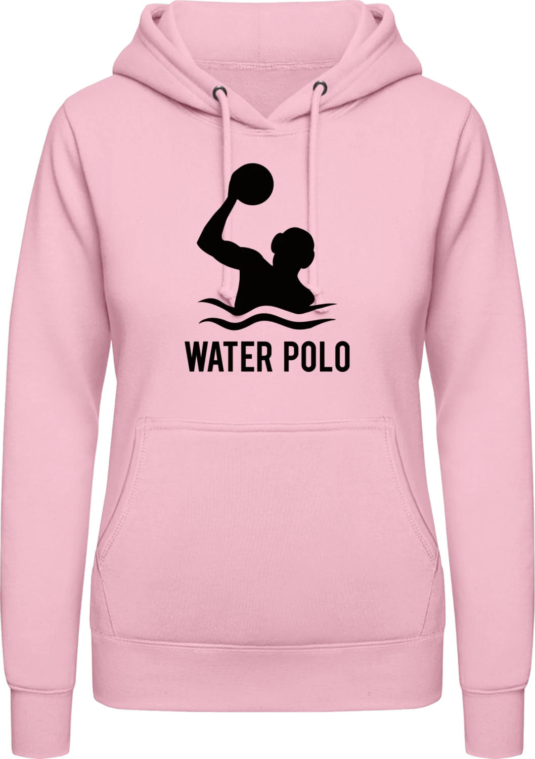 Wasserball - Baby pink AWDis ladies hoodie - Front