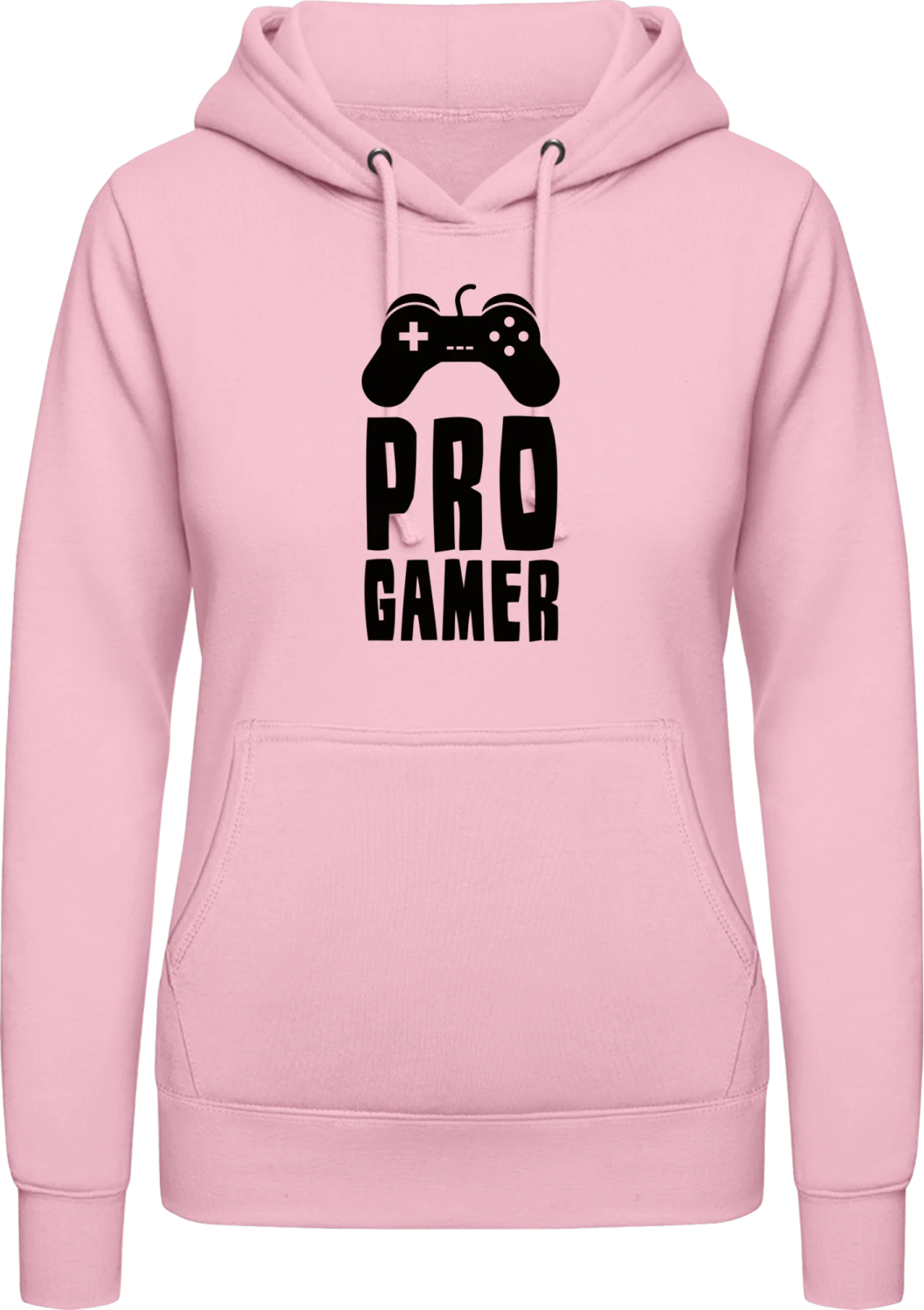 Pro Gamer - Baby pink AWDis ladies hoodie - Front