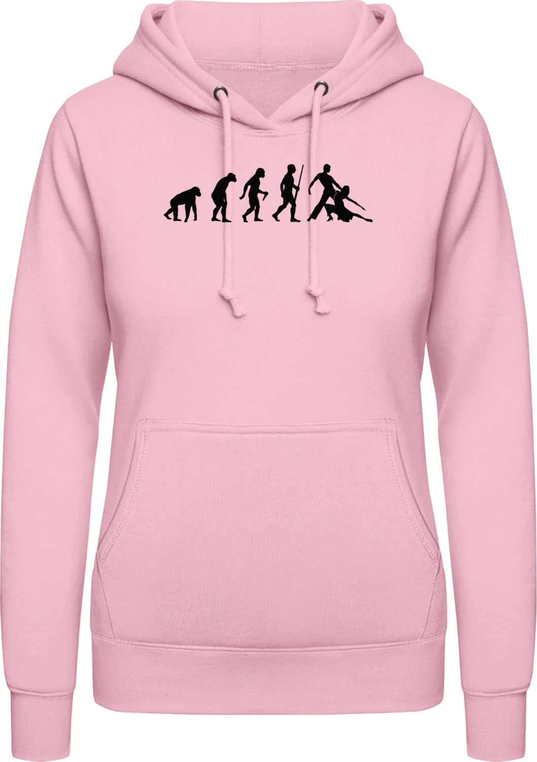 Salsa Tango Evolution - Baby pink AWDis ladies hoodie - Front