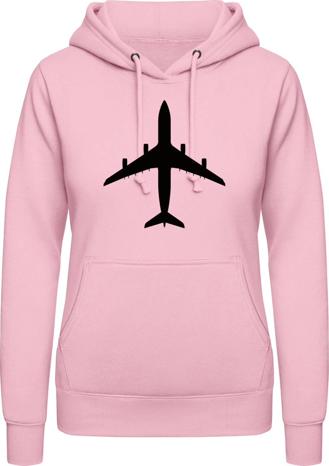 Passagierflugzeug - Baby pink AWDis ladies hoodie - Front