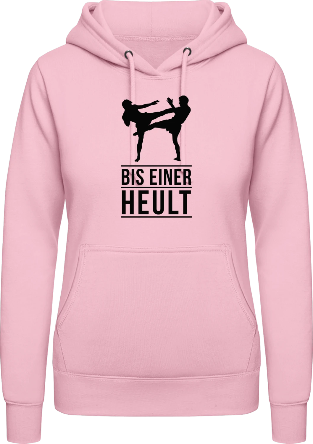 Bis einer heult Kampf - Baby pink AWDis ladies hoodie - Front