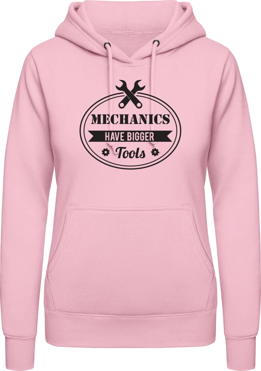 Mechanics Have Bigger Tools - Baby pink AWDis ladies hoodie - Front