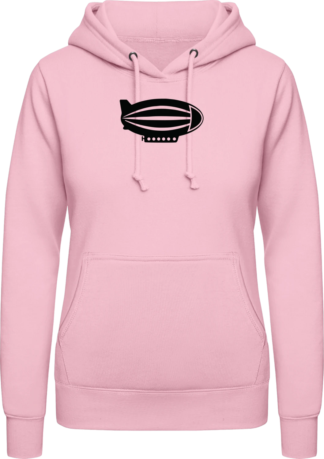 Zeppelin - Baby pink AWDis ladies hoodie - Front