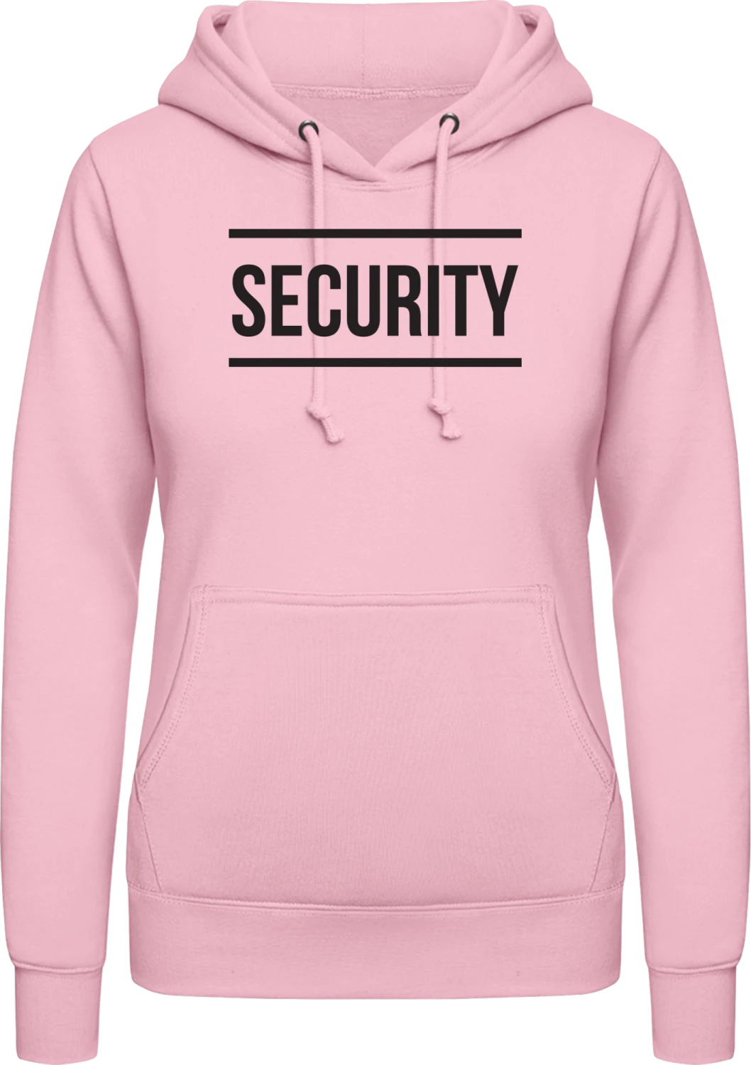 Security - Baby pink AWDis ladies hoodie - Front