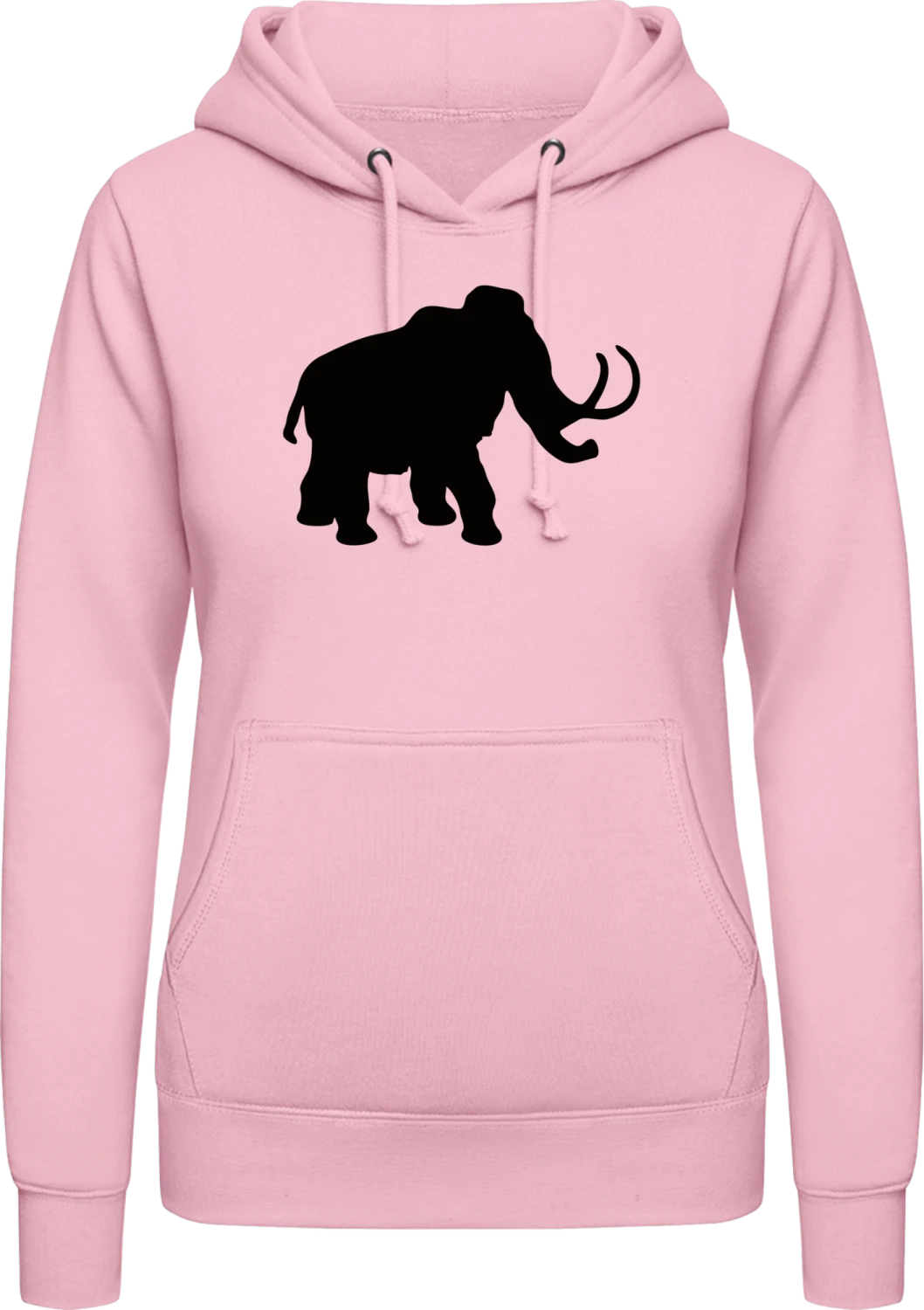 Mammoth Prehistoric - Baby pink AWDis ladies hoodie - Front