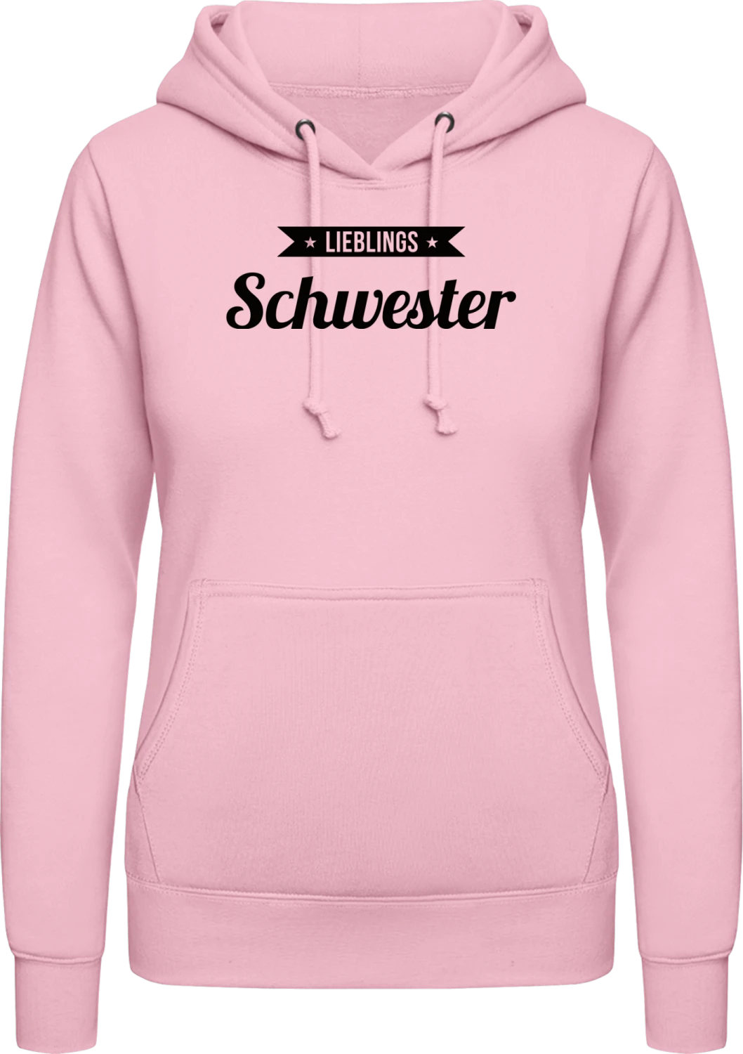 Meine Lieblingsschwester - Baby pink AWDis ladies hoodie - Front