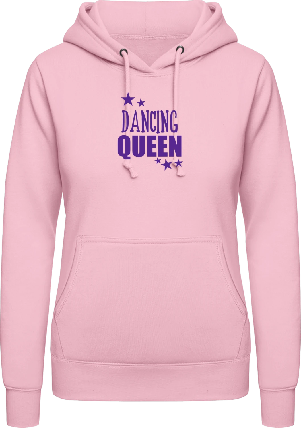 Star Dancing Queen - Baby pink AWDis ladies hoodie - Front