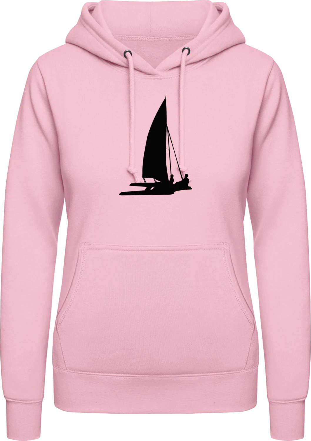 Katamaran - Baby pink AWDis ladies hoodie - Front