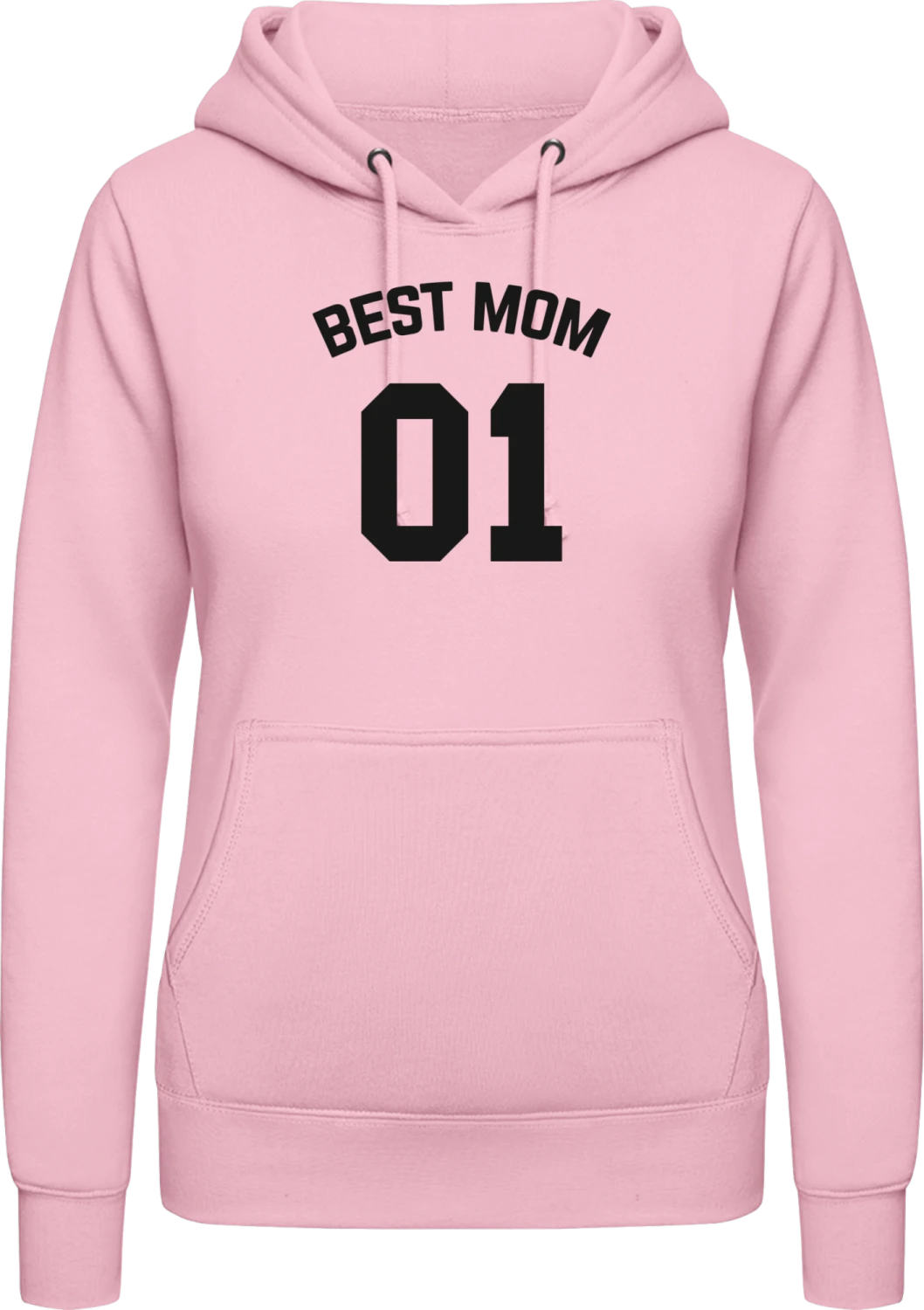 Best Mom 01  - Baby pink AWDis ladies hoodie - Front