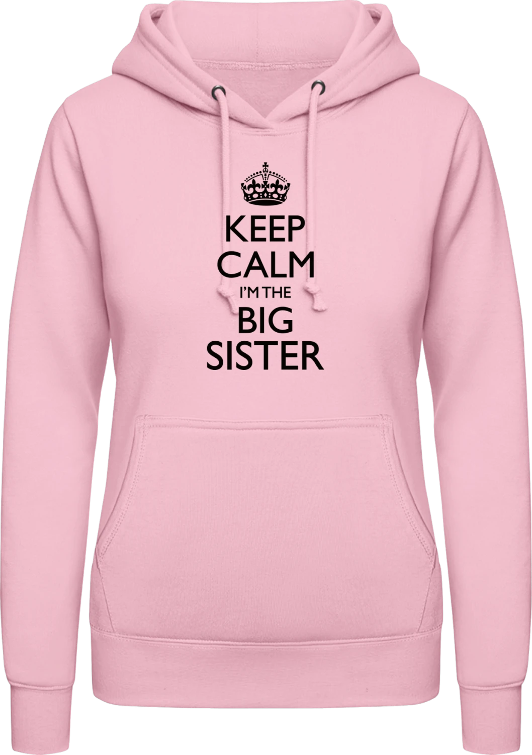 Keep Calm I'm The Big Sister - Baby pink AWDis ladies hoodie - Front