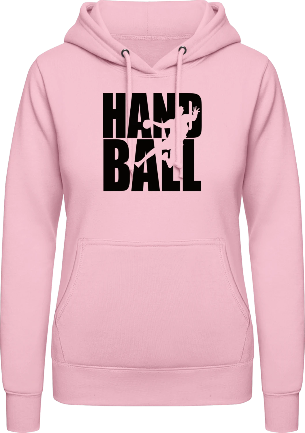 Handball Player - Baby pink AWDis ladies hoodie - Front