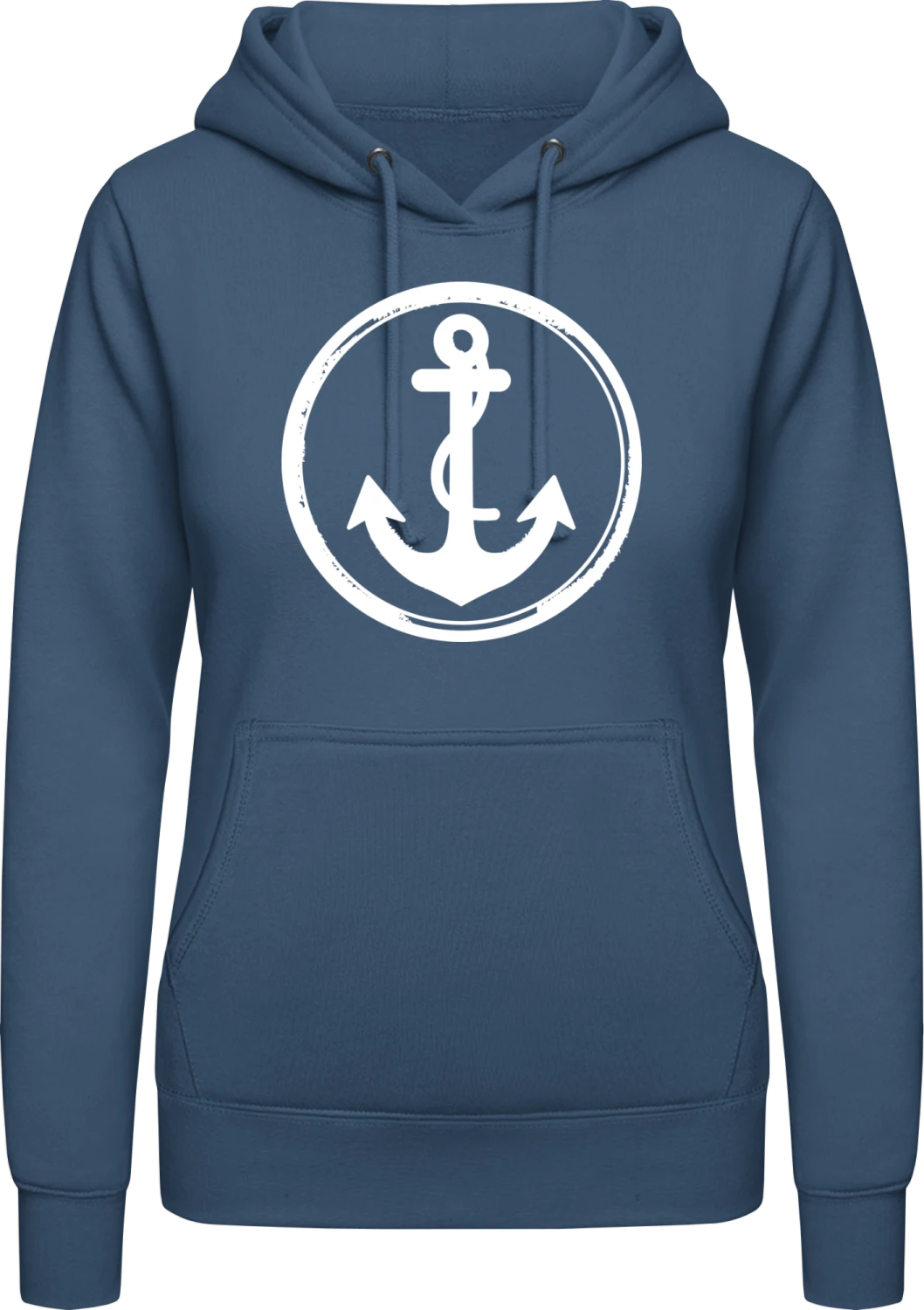 Anchor - Airforce blue AWDis ladies hoodie - Front