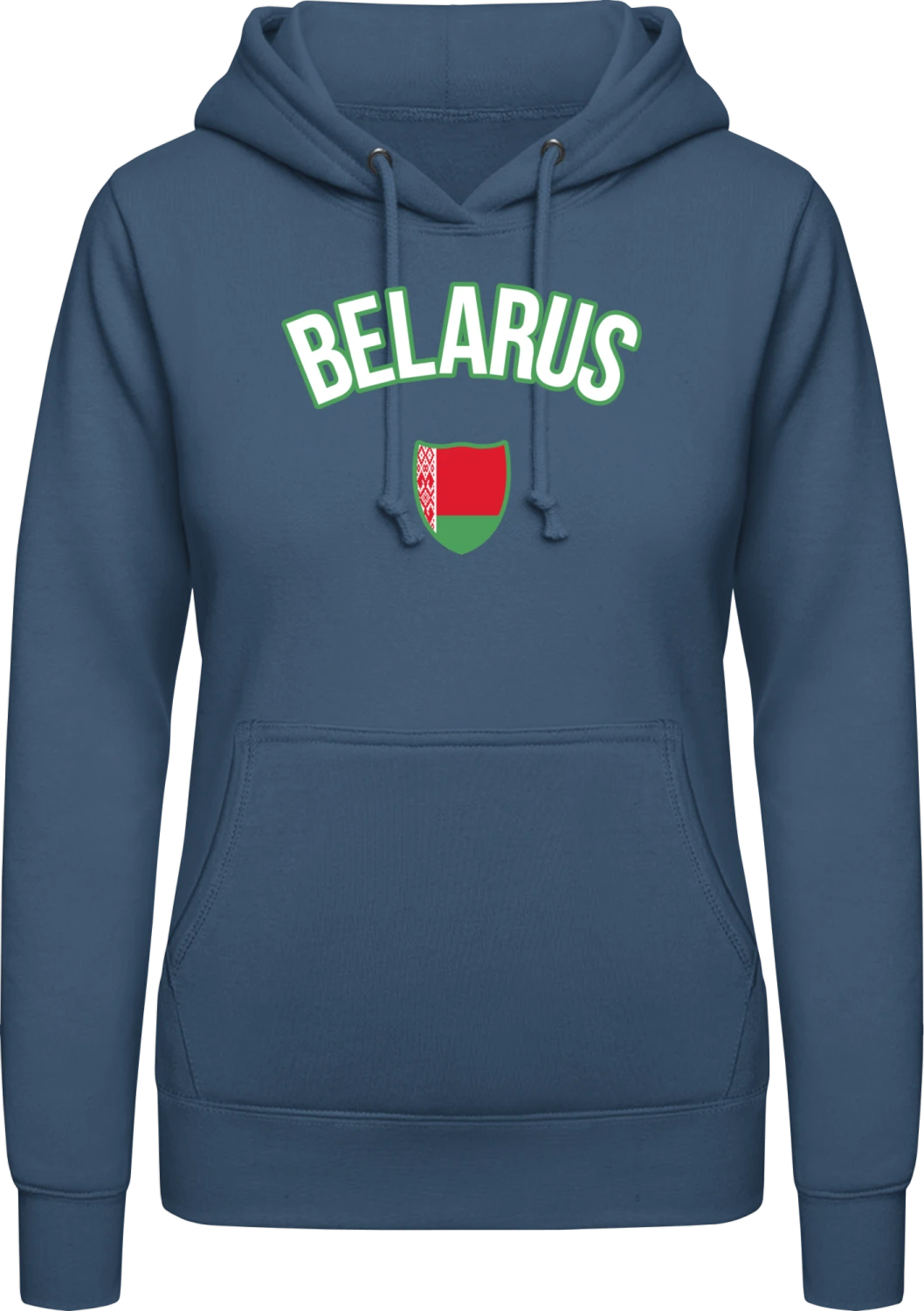 BELARUS Fan - Airforce blue AWDis ladies hoodie - Front