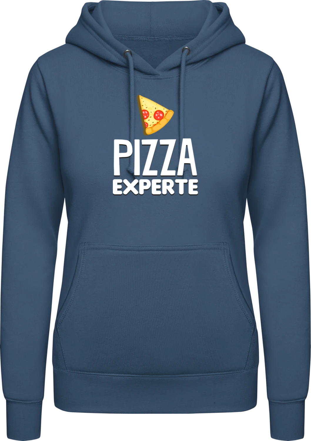 Pizza Experte  - Airforce blue AWDis ladies hoodie - Front