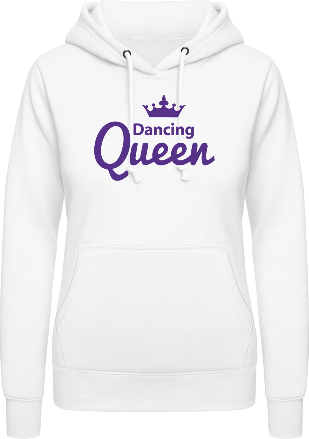 Dancing Queen - Arctic white AWDis ladies hoodie - Front