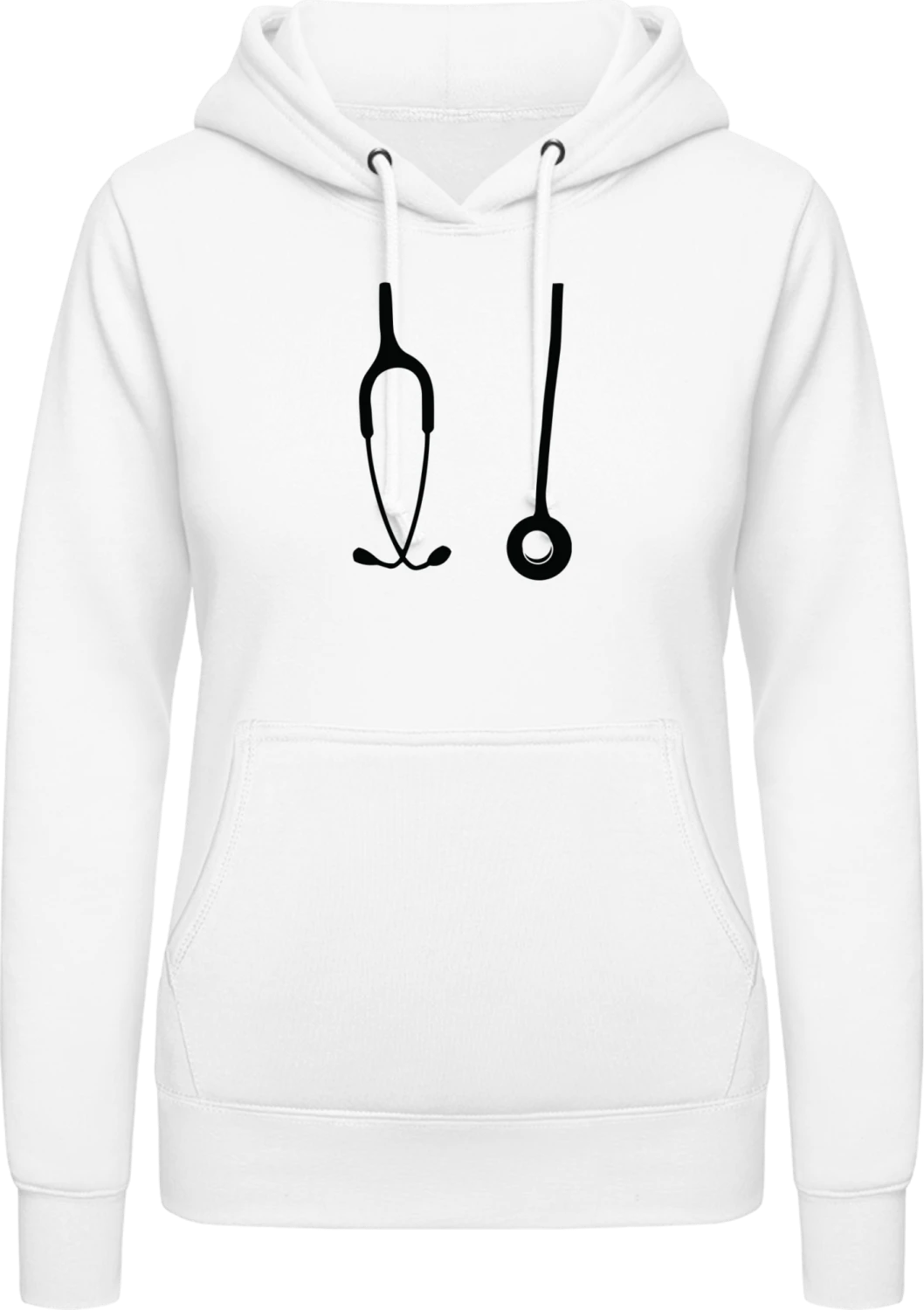 Doctor Effect - Arctic white AWDis ladies hoodie - Front