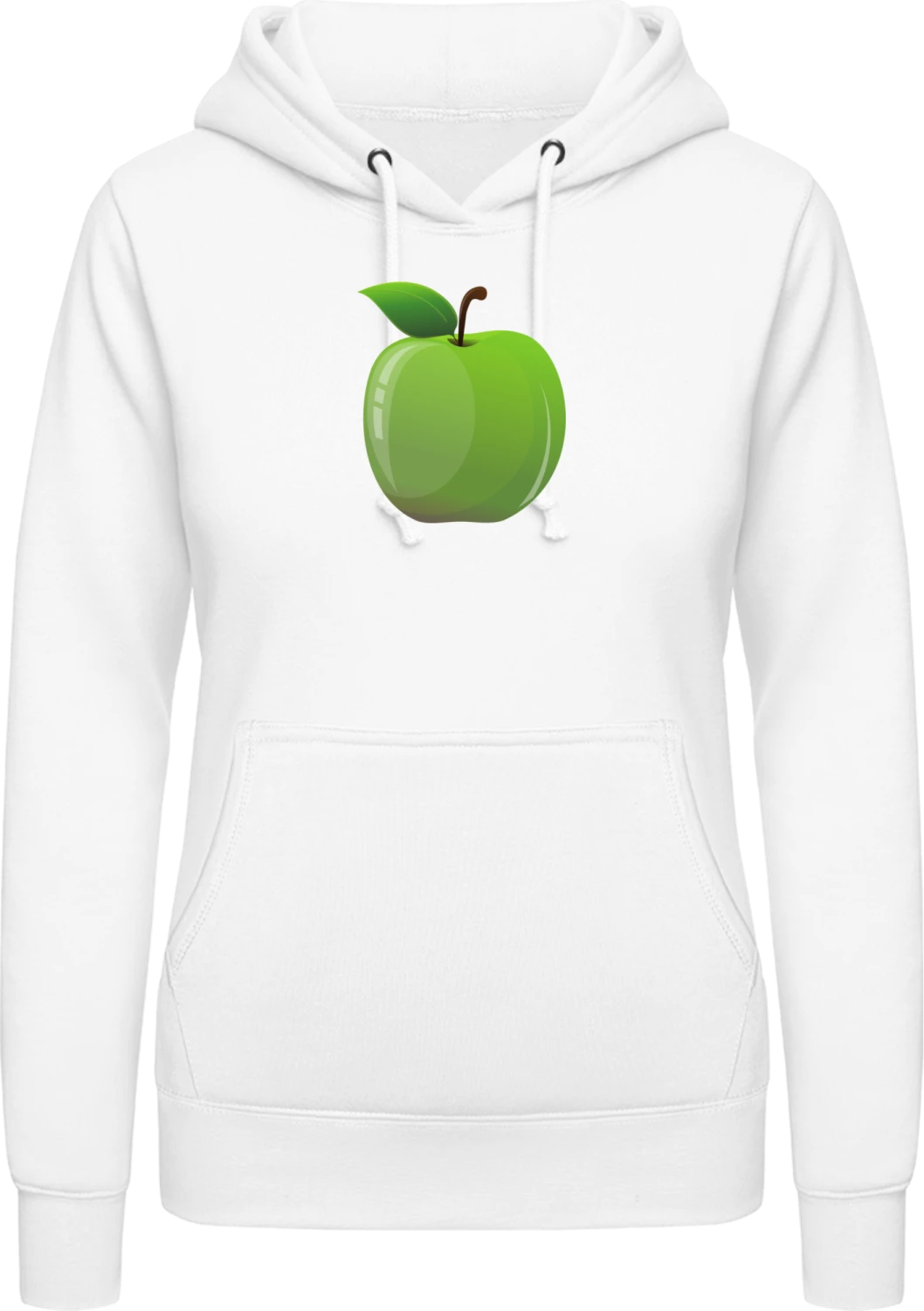 Grüner Apfel - Arctic white AWDis ladies hoodie - Front