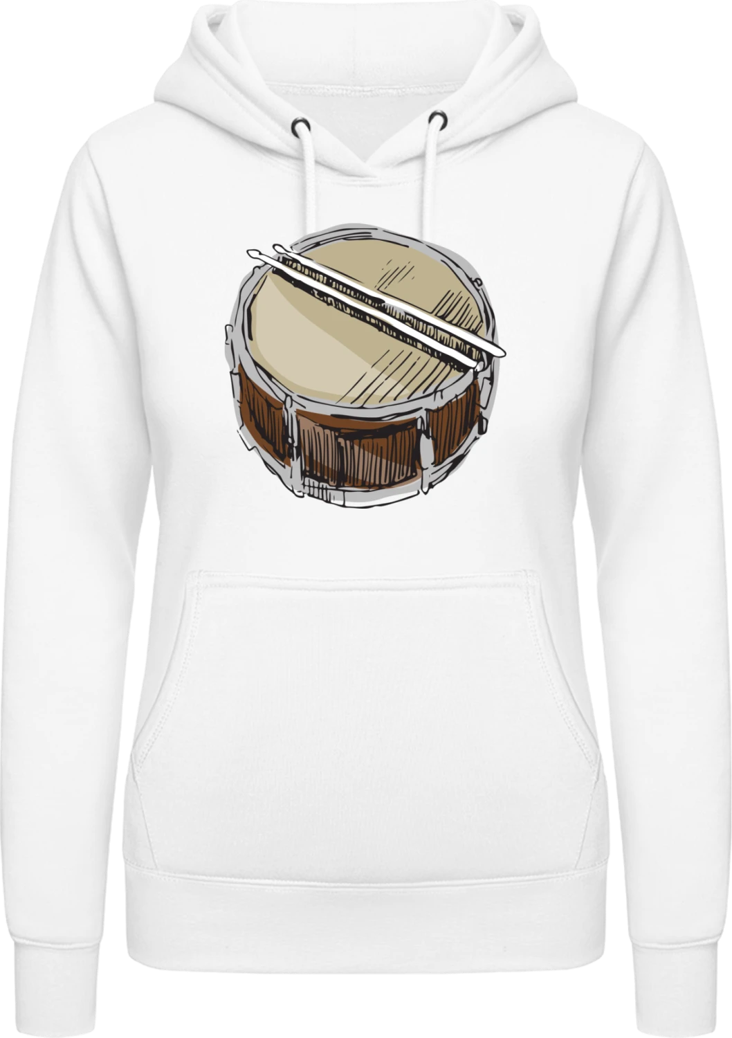 Trommel Skribble - Arctic white AWDis ladies hoodie - Front