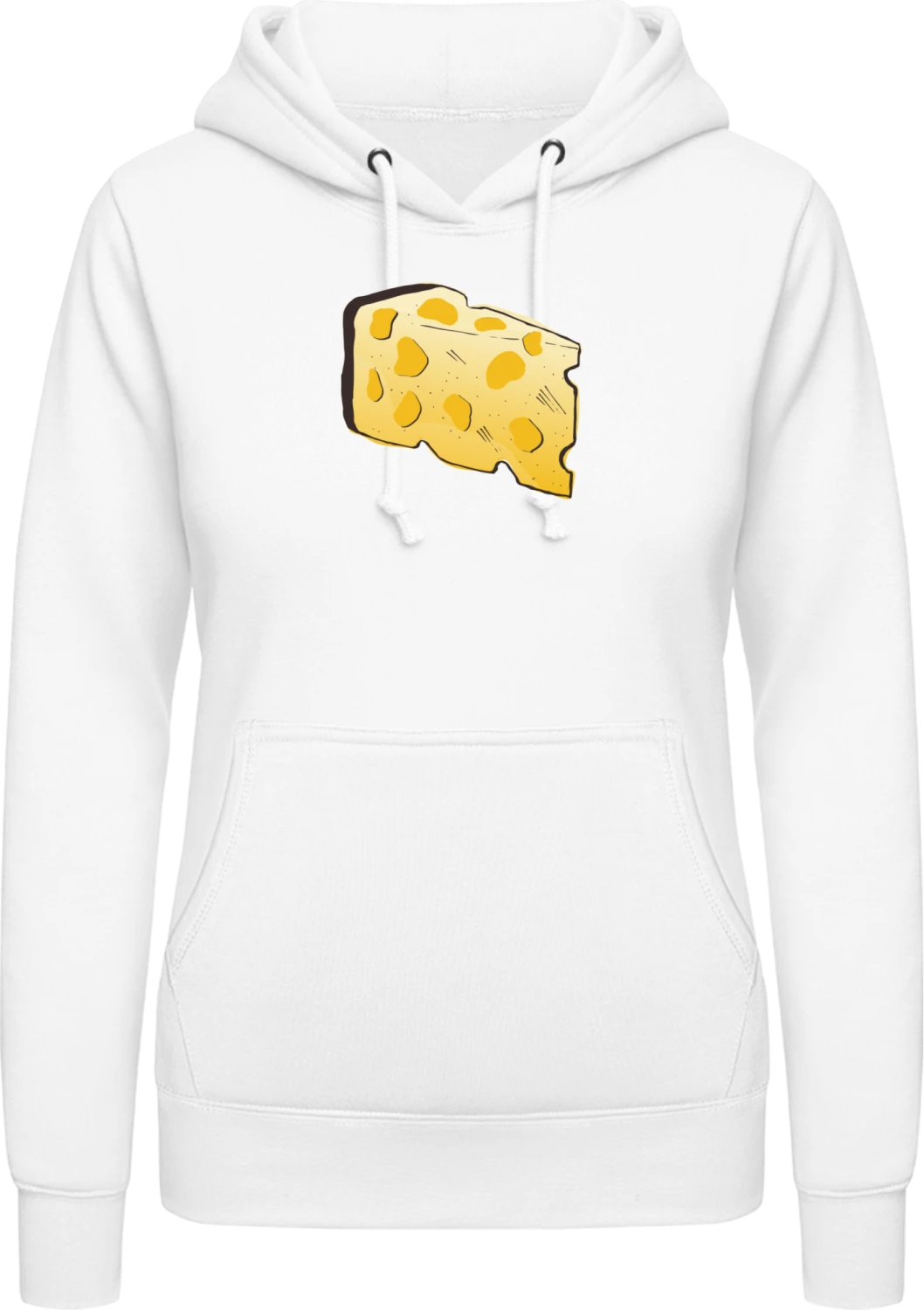 Käse - Arctic white AWDis ladies hoodie - Front