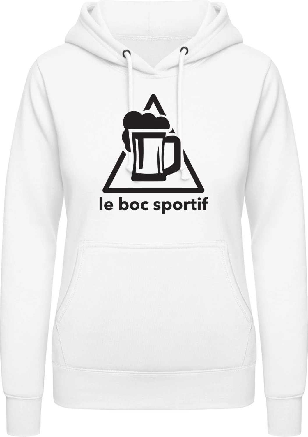 Le Boc Sportif - Arctic white AWDis ladies hoodie - Front