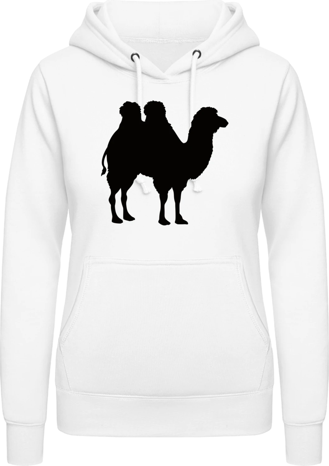 Kamel - Arctic white AWDis ladies hoodie - Front