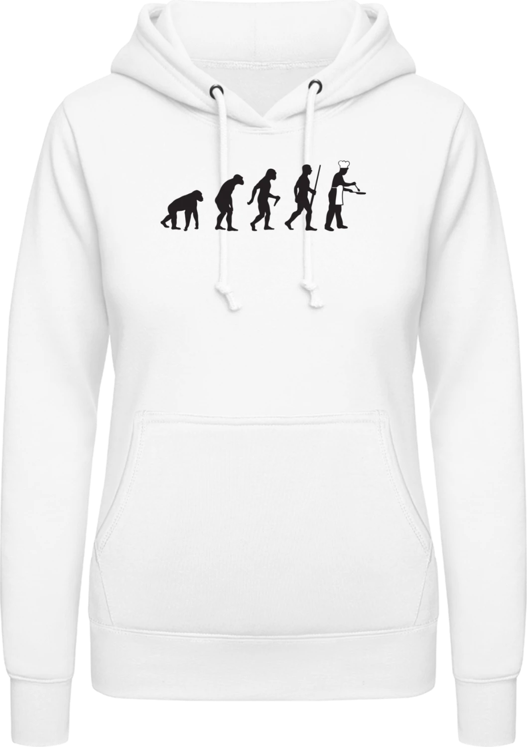 Cook Chef Evolution - Arctic white AWDis ladies hoodie - Front