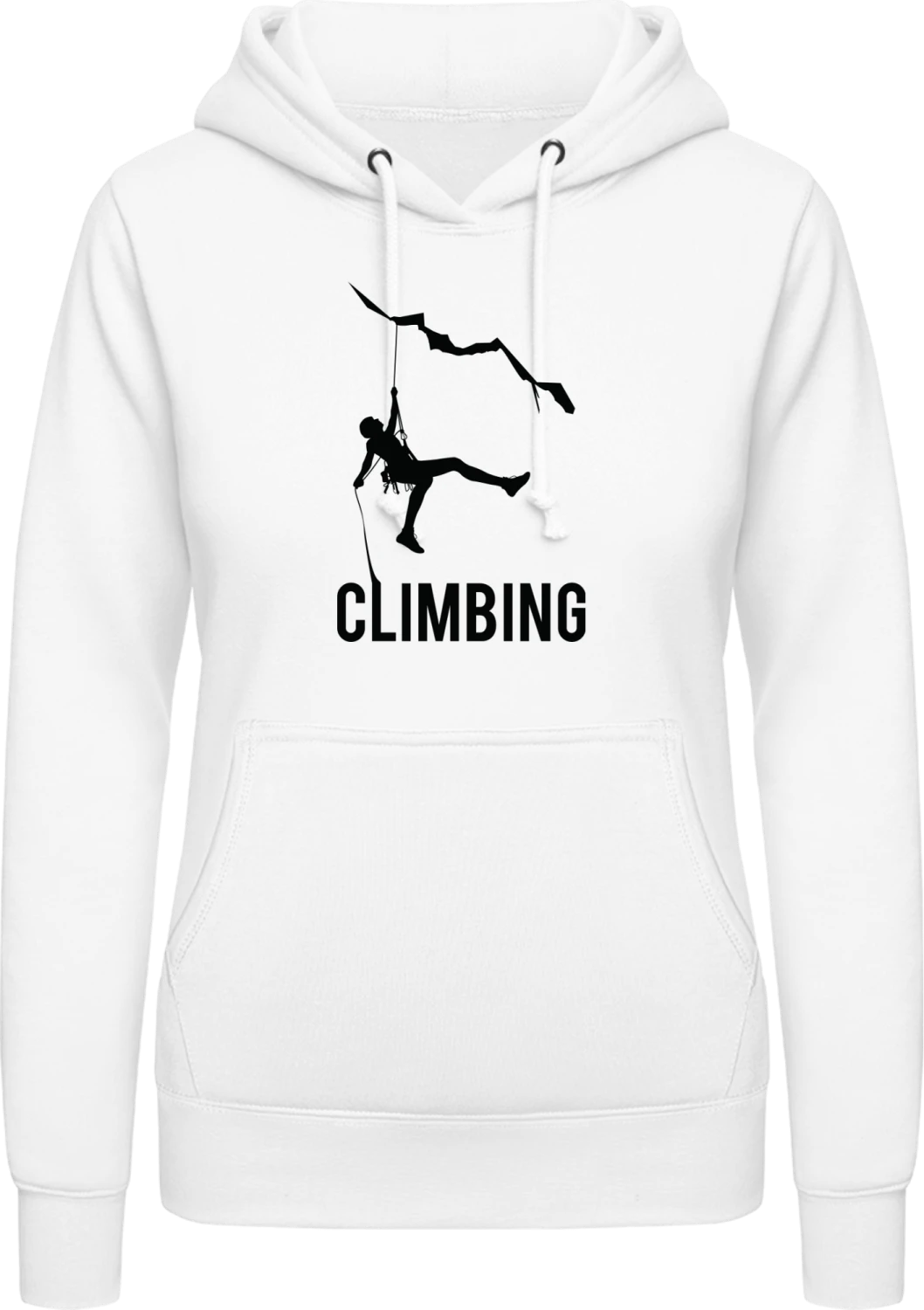 Climbing - Arctic white AWDis ladies hoodie - Front