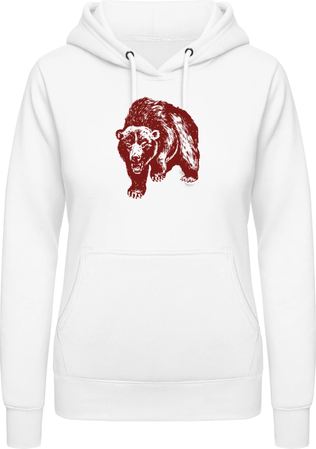 Grizzly Bär - Arctic white AWDis ladies hoodie - Front