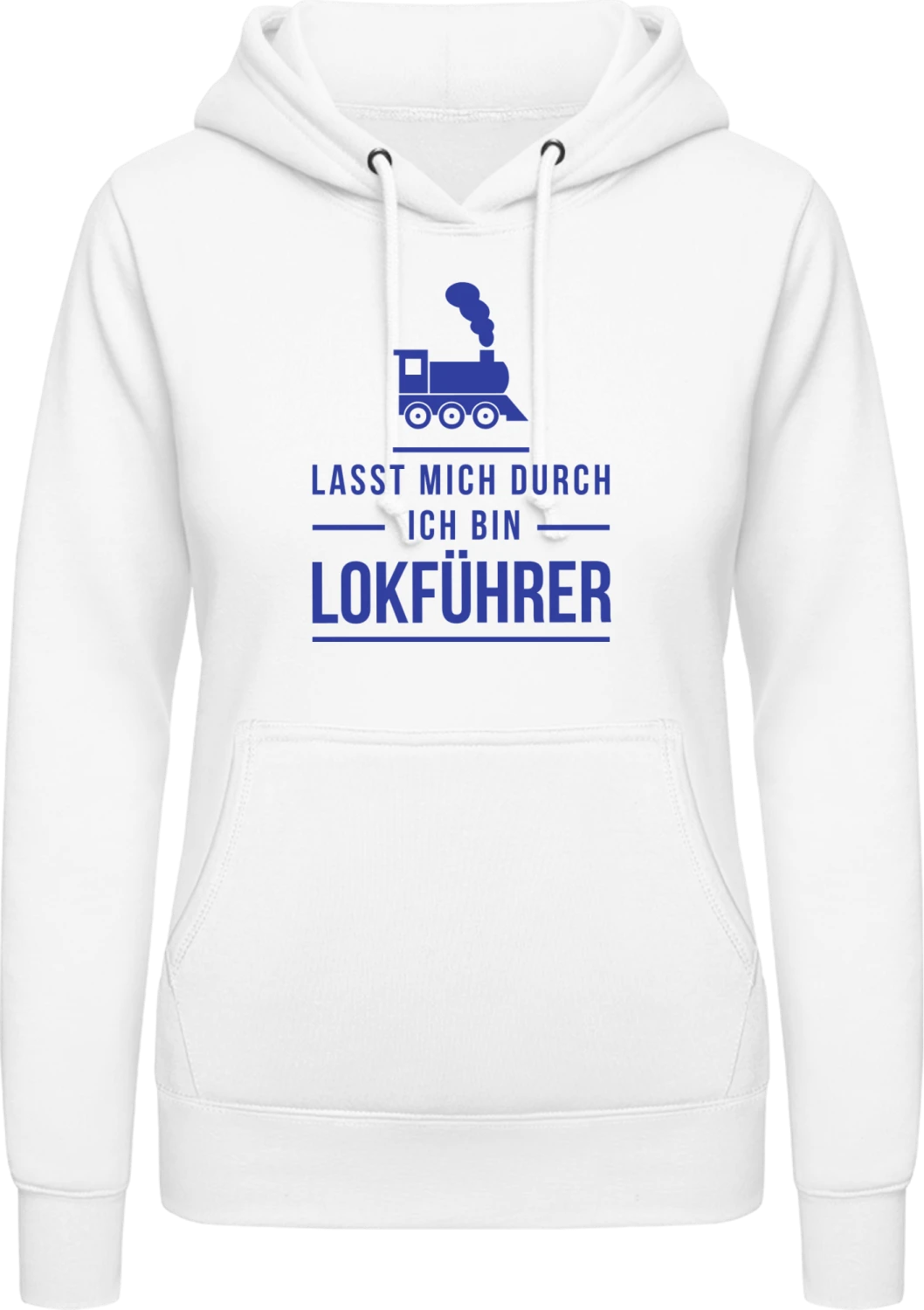 Lasst mich durch ich bin Lokführer - Arctic white AWDis ladies hoodie - Front