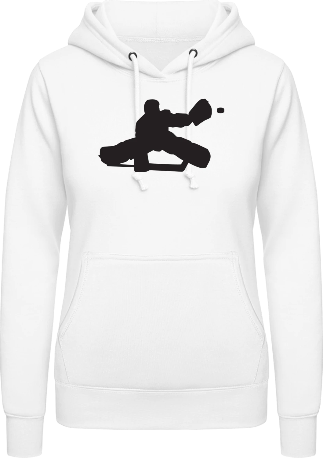 Ice Hockey Keeper - Arctic white AWDis ladies hoodie - Front