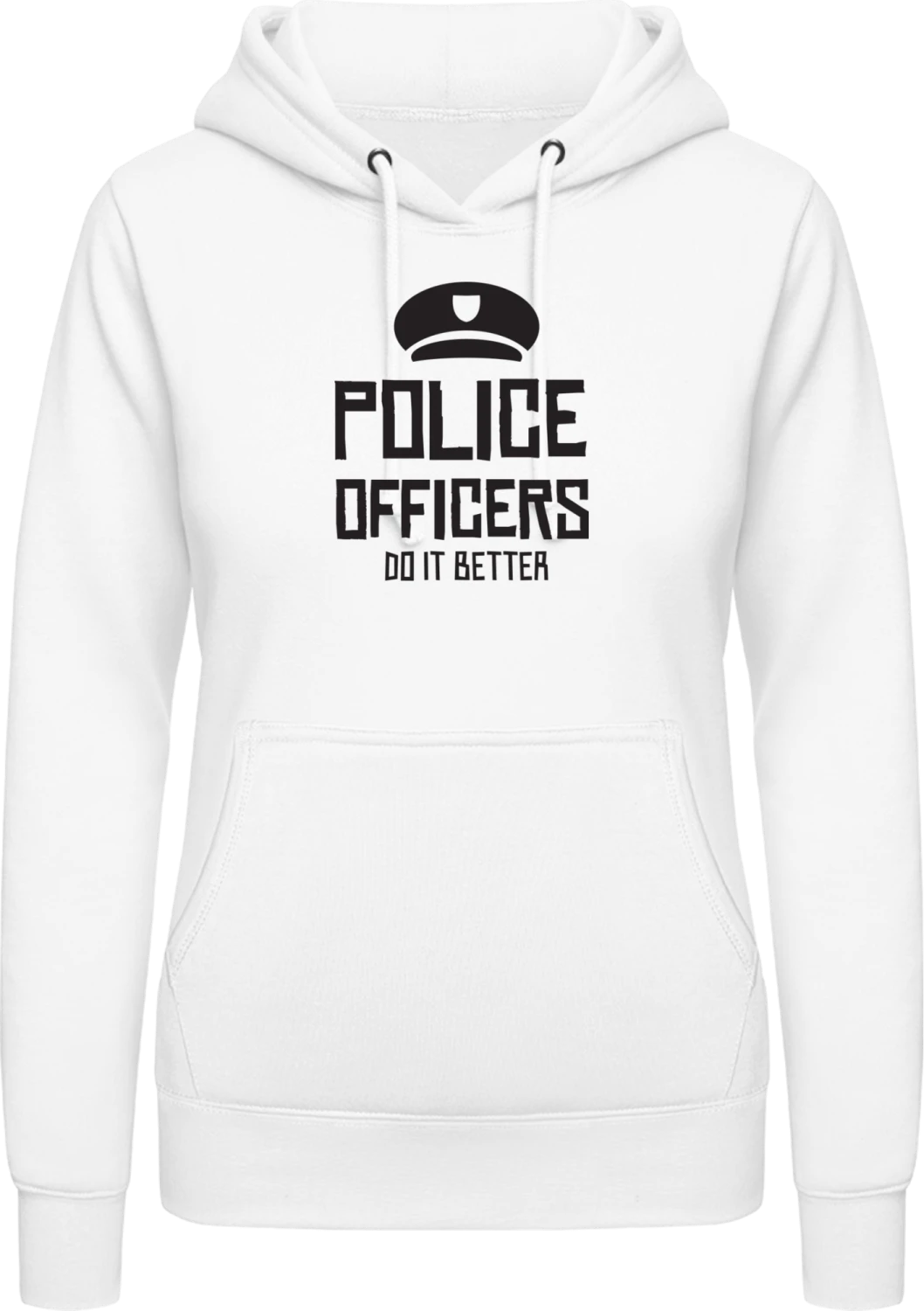 Police Officers Do It Better - Arctic white AWDis ladies hoodie - Front