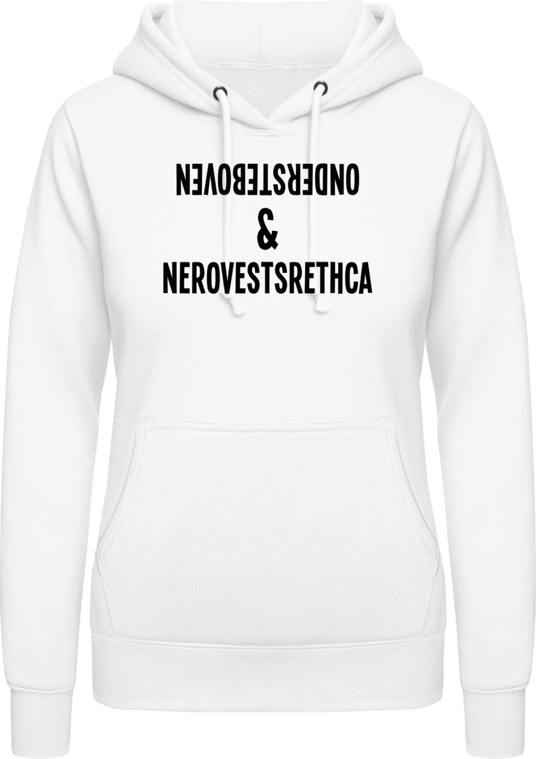 Nerovetsrethca - Arctic white AWDis ladies hoodie - Front