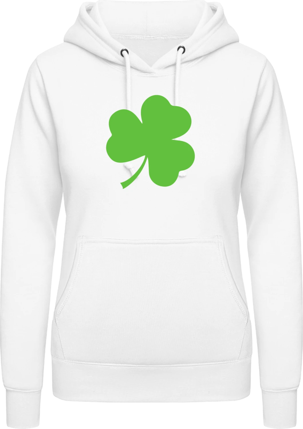 Clover - Arctic white AWDis ladies hoodie - Front