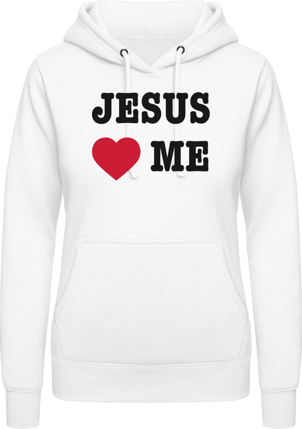 Jesus Heart Me - Arctic white AWDis ladies hoodie - Front